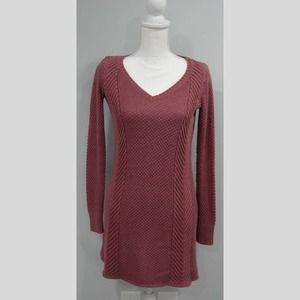 American Eagle Small Mauve Cable Knit Sweater Dress